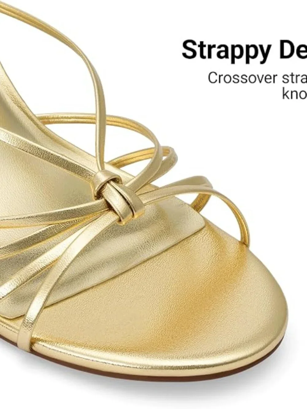Women's Kitten Strappy Heel Sandals